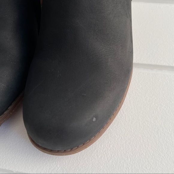 Clarks Women's Sashlin Aleta Ankle Zip Bootie In Black Leather Suede Size 10 NEW - Picture 7 of 14